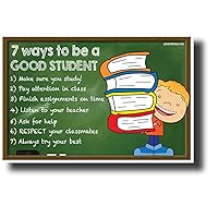 Seven Ways To Be A Good Student - NEW Classroom Motivational Poster