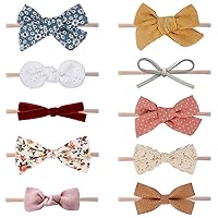 Baby Girl Headbands and Bows, Newborn Infant Toddler Nylon Hairbands Hair Accessories