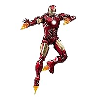 7 inch Light Up Ironman Action Figure-2022 New Released Exquisite Painting All Joints Movable Collection Mark Doll-Light with Chest and Eyes (LED MK4)