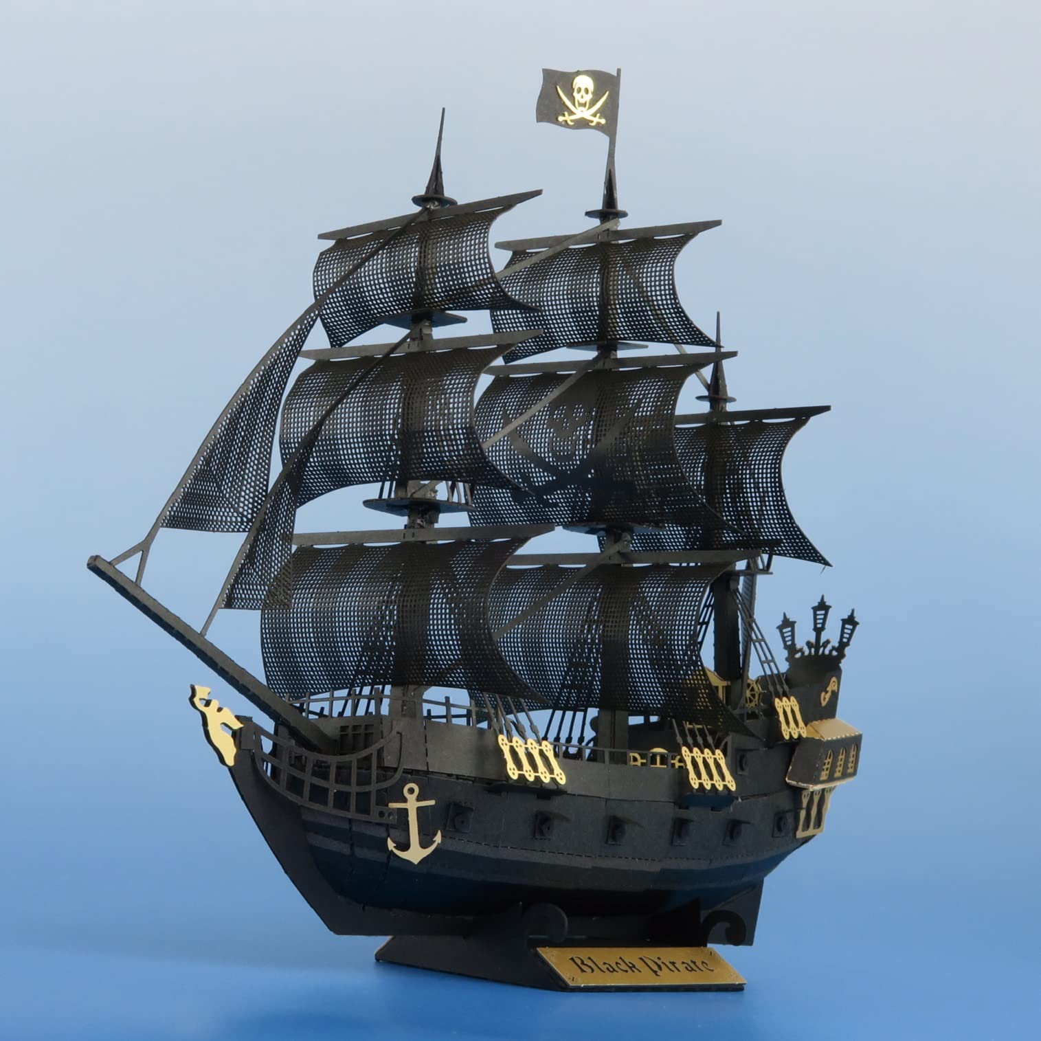 Paper Nano Black Pirate Ship Building Kit