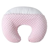 Nursing Pillow and Positioner Breastfeeding and Bottle Feeding, Propping Baby, Tummy Time, Sitting Support for Baby Boy Baby Girl, with Removable Dots Cover (Blushing Bride)