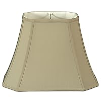 Royal Designs Rectangle Cut Corner Lamp Shade - Beige - (6 x 8) x (9 x 14) x 10.5