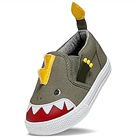 HLMBB Toddler Shoes Unisex Cartoon for Baby Boys Girls Shoes Cute Animal Hard Bottom Canvas Sole Kids Running Walking Sneakers…