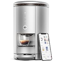 Espresso & Coffee Machine, Smart WiFi Automatic Coffee Maker, Cold Brew & Espresso Machine Combo with Programmable Centrifugal Brewing & Grinder, Water Supply Line Compatible, No Refills, Silver