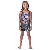 INTIMO WWE Girls' Sasha Banks Bayley Charlotte Flair Tank Short Pajama Set