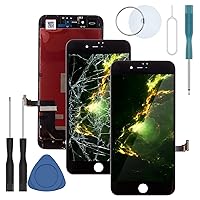 Fits iPhone 7 Plus 5.5 inch Digitizer LCD Glass Screen Display Replacement Assembly Full Complete Frame Set (Black)