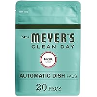 MRS. MEYER'S CLEAN DAY Automatic Dishwasher Pods, Basil, 20 Count