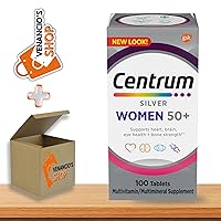 Centrum Silver Women 50 Plus, Multivitamin Supplement, 100 Tablets + Includes Venanciosfridge Sticker