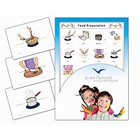 Yo-Yee Flash Cards - Food Preparation and Cooking Picture Cards - English Vocabulary Cards for Toddlers, Kids and Children - Including Teaching Activities and Game Ideas