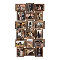 Collage Picture Frames for Wall Decor, 18-Opening Reunion Family Friends Picture Frame Set, 4x6 Photo Frames Collage for Living Room Bedroom, Gallery Puzzle Collage Wall Hanging, Gold