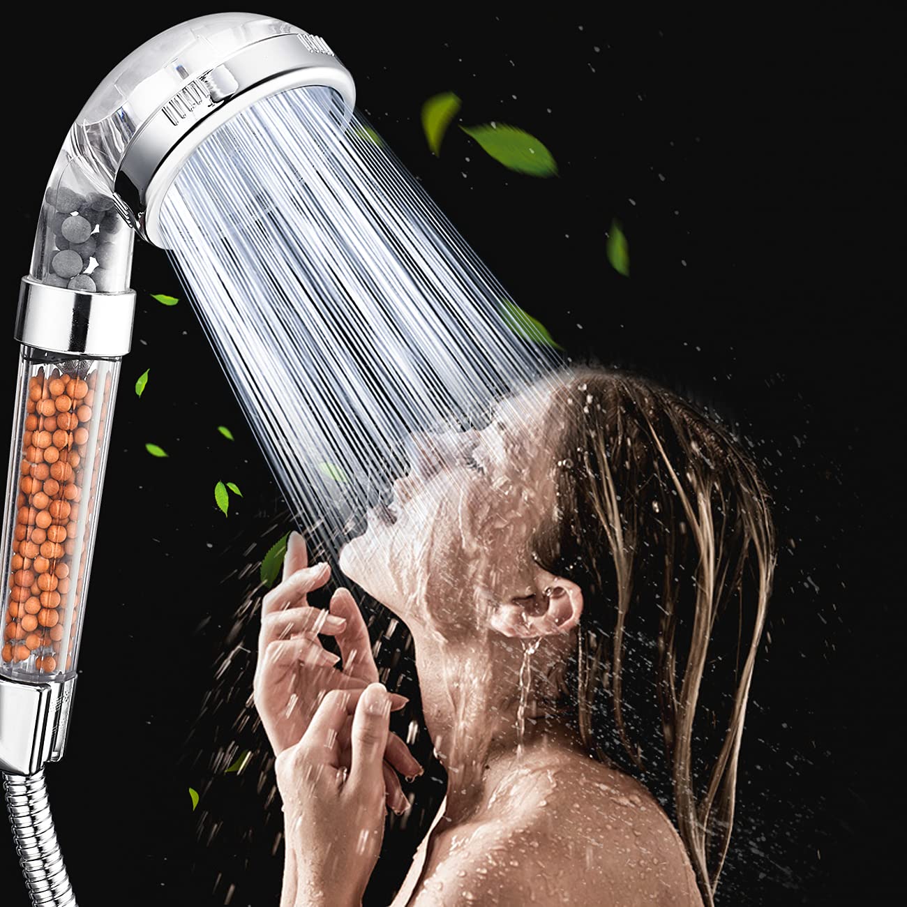 NOSAME Shower Head, Filter Filtration High Pressure Water Saving 3 Mode Function Spray Handheld Showerheads for Dry Skin & Hair