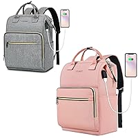 Ytonet Laptop Backpack for Women, Travel Work Bag with RFID USB Port, Wide Open Anti-Theft Large Nurse Teacher College School Bookbag, Water Resistant Business Computer Backpack Purse