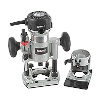 Trend T1 Dual-Base Trim & Plunge Router, 1/4 Inch Collet, 5.5A, 120V, Compact Precision Cutting Woodworking Power Tool, U*T1EPS