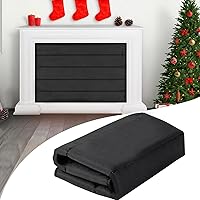 Magnetic Fireplace Blanket for Heat Loss Indoor Fireplace Covers Keep Drafts Out Stops Heat Loss Fireplace Draft Stopper with Built-in 12 Strong Magnet for Iron Fireplace Frame Fireplace Screen 36x27
