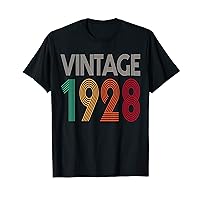 95th Birthday Men Women Vintage 1928 Retro 95 Years Old T-Shirt