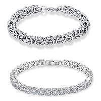 Goodilest Bracelets for Women, Fashion 925 Sterling Silver Bracelet Bangle Chain Banquet Jewelry Gift