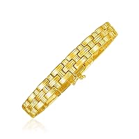 14k Yellow Gold Basket Weave Bracelet