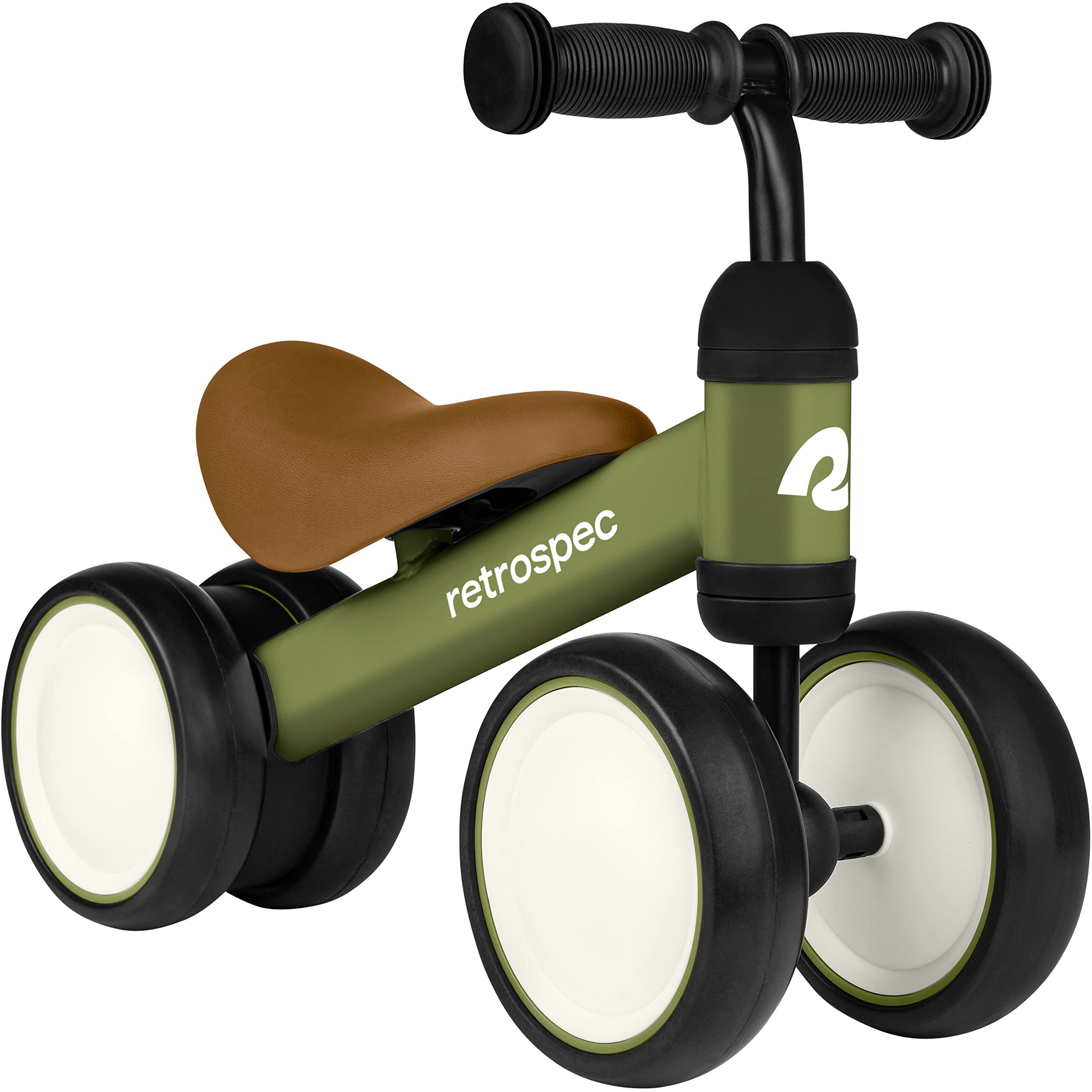 Retrospec Cricket Baby Walker Balance Bike with 4 Wheels for Ages 12-24 Months - Toddler Bicycle Toy for 1 Year Old’s - Ride On Toys for Boys and Girls - One Size