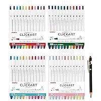 Zebra Clickart Water-Based Pen 48 Colors All Color Set 0.6mm WYSS22-48C Japan Import With Original Stylus Ballpoint Touch Pen