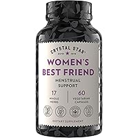 Women's Best Friend (60 capsules) - Herbal Menstrual Relief Supplement for help with Cramps & Bloating – Dong Quai, Cramp Bark, Hawthorne & Red Raspberry – Non-GMO