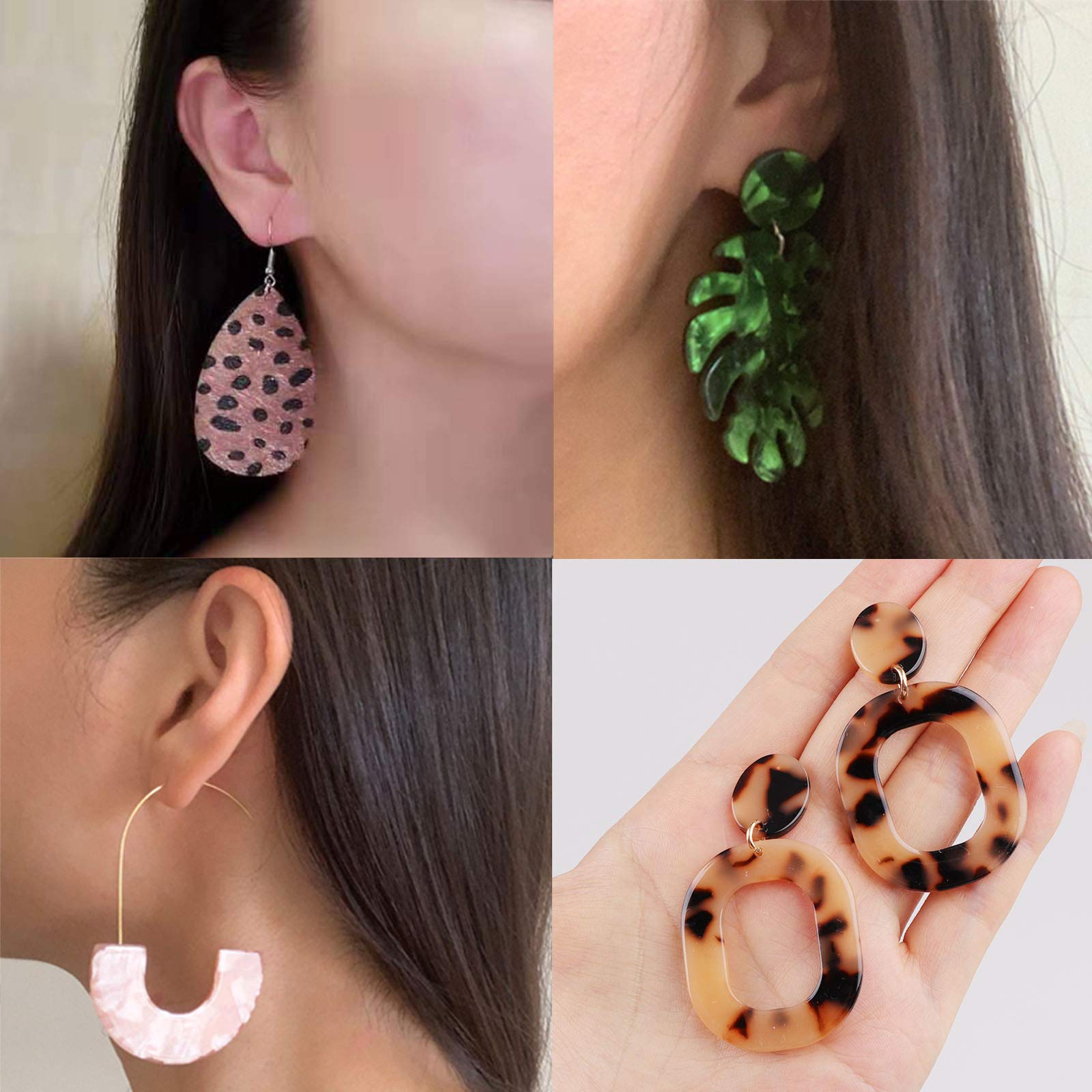 Acrylic Earrings Hoop Earrings Acrylic Resin Drop Dangle Earring Bohemian Statement Stud Earrings