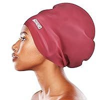 Extra Large Swimming Cap Long Hair for Women and Men,Youth, Waterproof Silicone Swim Cap for Dreads & Braids Extensions Weaves, 2 Sizes to Choose