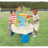 little tikes 0050743173752 Spiralin' Seas Water Table-Garden Game-Encourages Active and Imaginative Play-Includes 5 Balls and 1 Cup-for Toddlers from 24 Months to 6+ Years, Black