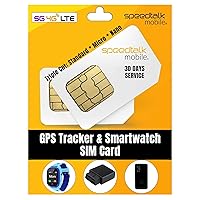 SpeedTalk Mobile $5 Prepaid GSM Sim Card for GPS Tracking Pet Senior Kid Child Car Smart Watch Devices Locators 30-Day Wireless Service