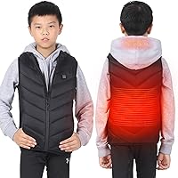 Boys Girls Heated Vest USB Electric Body Warmer Gilet for Kids Heated Jacket Heating Waistcoat Waterproof Windproof