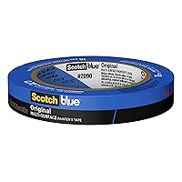 ScotchBlue Original Multi-Surface Painter's Tape, 0.70 Inches x 60 Yards, 1 Roll, Blue, Paint Tape Protects Surfaces and Removes Easily, Multi-Surface Painting Tape for Indoor and Outdoor Use