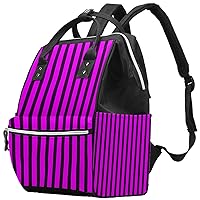 Stripe Black Red Diaper Bag Backpack Baby Nappy Changing Bags Multi Function Large Capacity Travel Bag