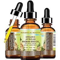 African Organic BAOBAB SEED OIL 100% Pure Natural Refined Cold-pressed carrier oil 1 Fl oz 30 ml For Face, Skin, Body, Hair, Lip, Nails. Rich in vitamin C by Botanical Beauty
