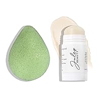 Julep Detoxifying + Cleansing Purifying Face Cleanser Stick, Deep Pore Cleanser with Grapefruit Peel + Green Tea Konjac Exfoliating Sponge