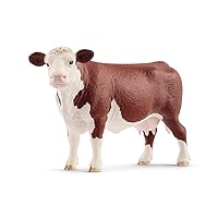 Schleich Farm World, Animal Figurine, Farm Toys for Boys and Girls 3-8 Years Old, Hereford Cow