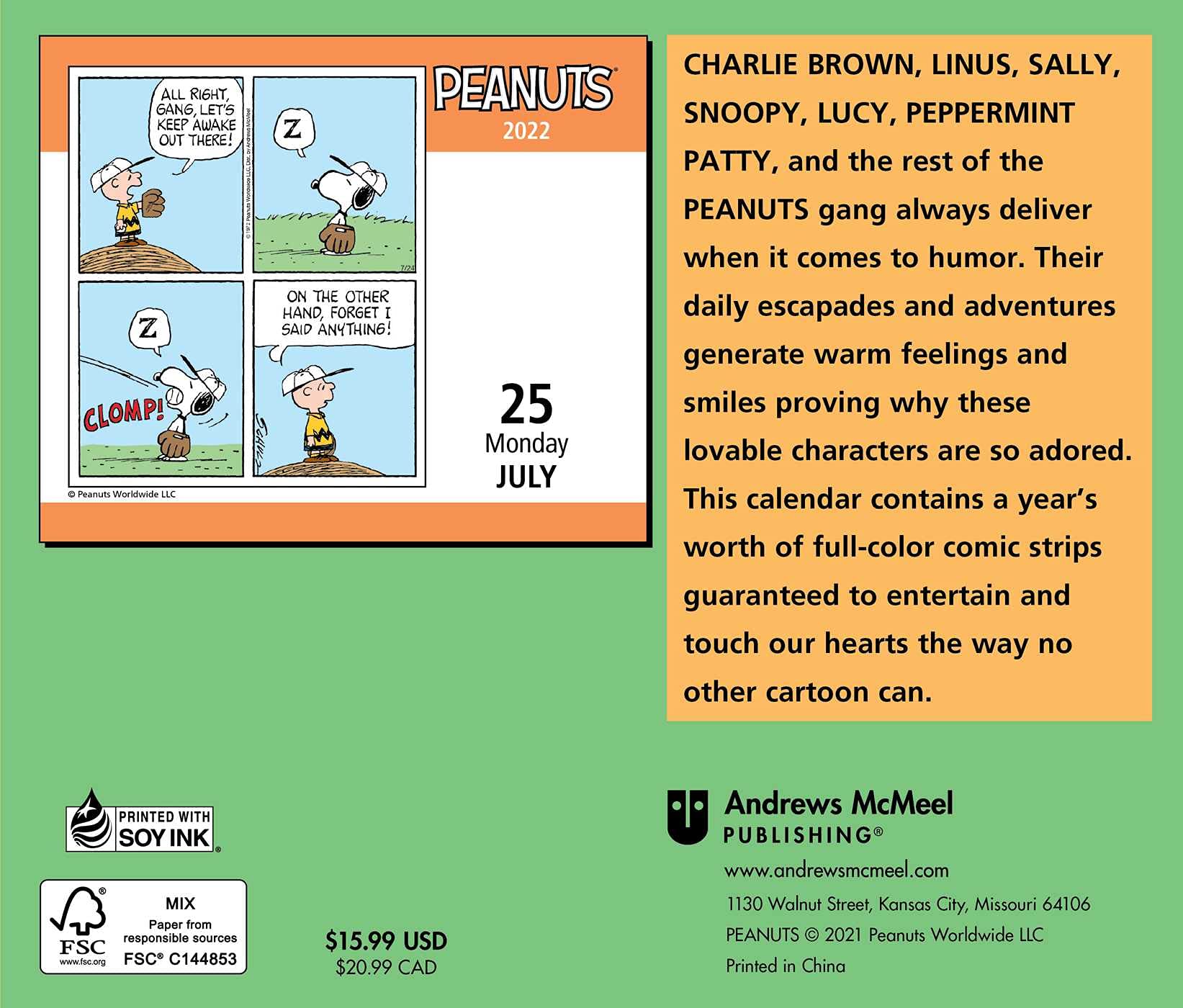 Peanuts 2022 Day-to-Day Calendar