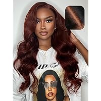 Bye Bye Knots 7x5 Pre Cut Lace Glueless Wig Reddish Brown Body Wave Wig Pre Bleached Invisible Knots Pre Everything Wig Human Hair Wig Pre Plucked 180% Density 16inch