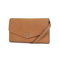 Womens Rfid Leather Crossbody Wallet Phone Bag With Detachable Crossbody Strap