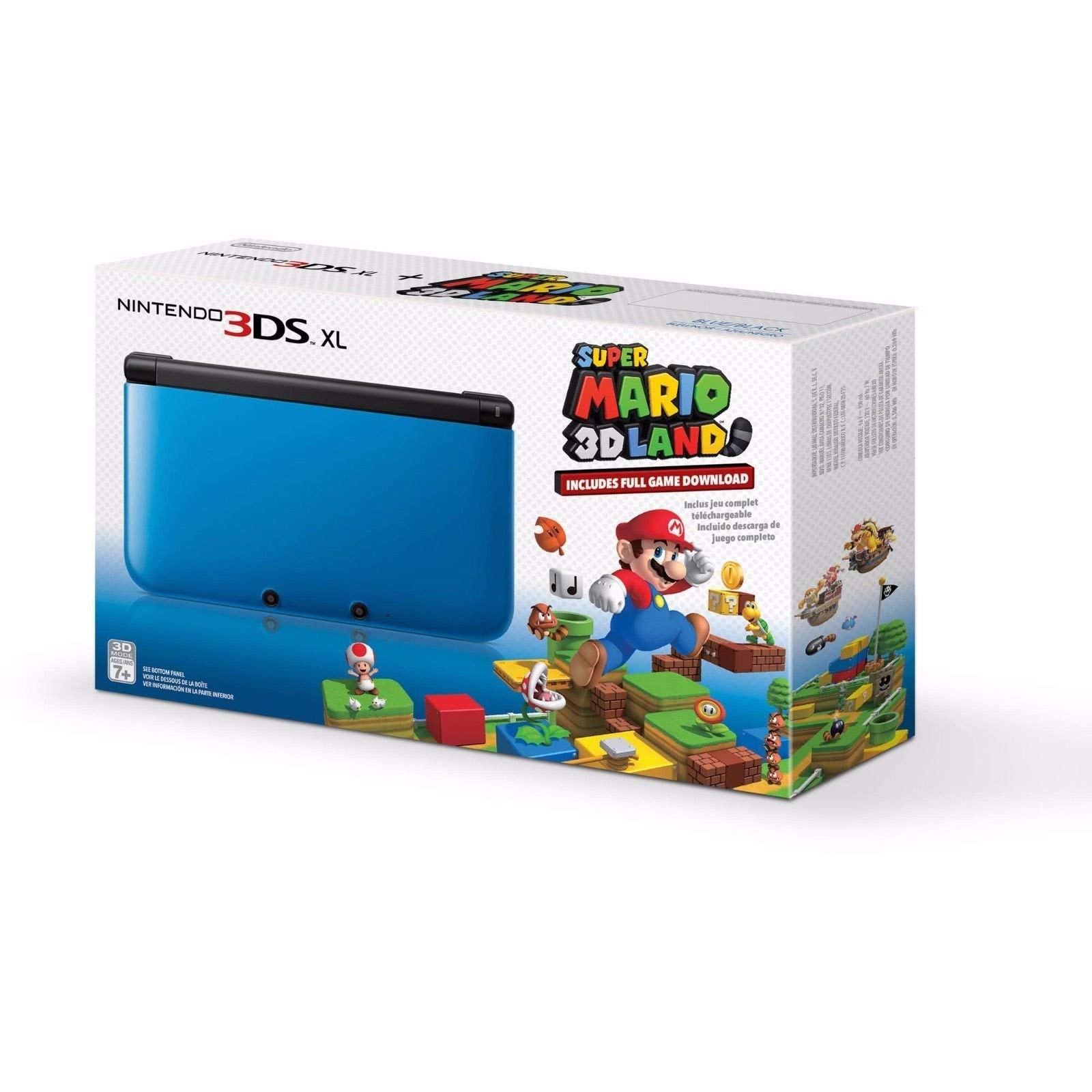 Nintendo 3DS XL Console with Super Mario 3D Blue (Renewed)