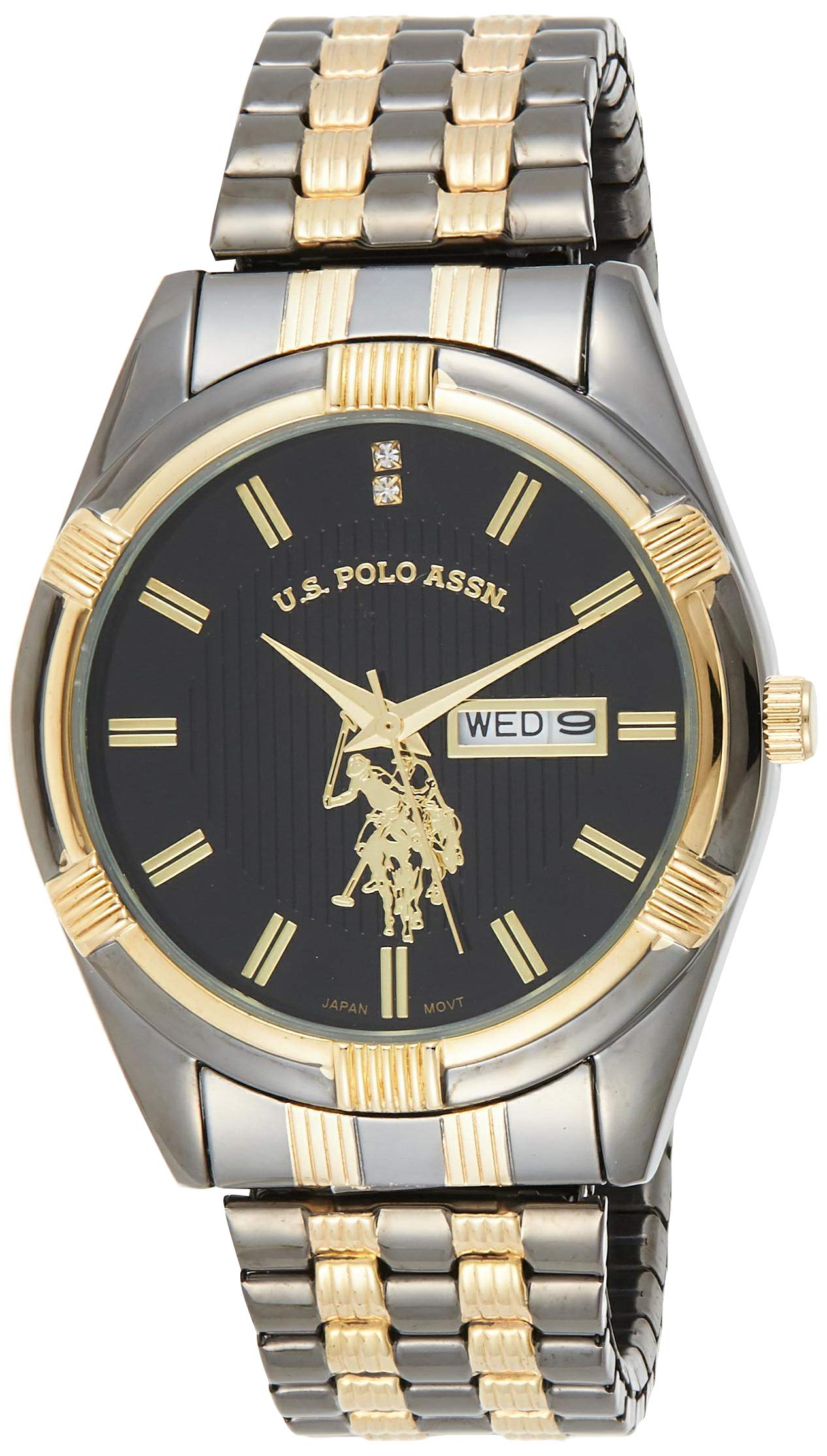 U.S. Polo Assn. Classic Men's USC80047 Two-Tone Watch Black-Dial Watch