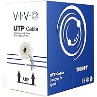 VIVO Gray 1,000ft Bulk Cat5e, CCA Ethernet Cable, 24 AWG, UTP Pull Box, Cat-5e Wire, Indoor, Network Installations CABLE-V001
