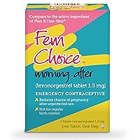Fem Choice, Emergency Contraceptive Pill, Compare to Plan B One Step, 1.5 mg Levonorgestrel (1 Tablet)