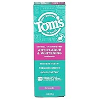 Toms of Maine Whitening Fennel FF Toothpaste, 4.5 OZ