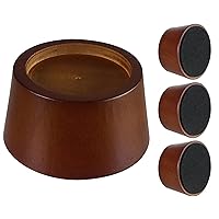 Wood Bed Furniture Risers Blocks - 2 inch Set of 4 Bed Risers, Heavy Duty Solid Wood Round Risers support 8000 lbs, Sofa Riser with Non-Slip Pad, Create Storage Space and Easy cleaning for the sweeper