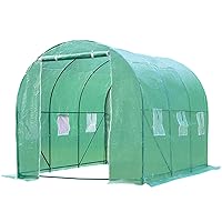 Greenhouse for Outdoors Greenhouse Walk-in Green House L10'xW7'xH7' Plastic Mini Greenhouse Kit Indoor Portable Greenhouse Plant Shelves Tomato Herb Canopy for Patio