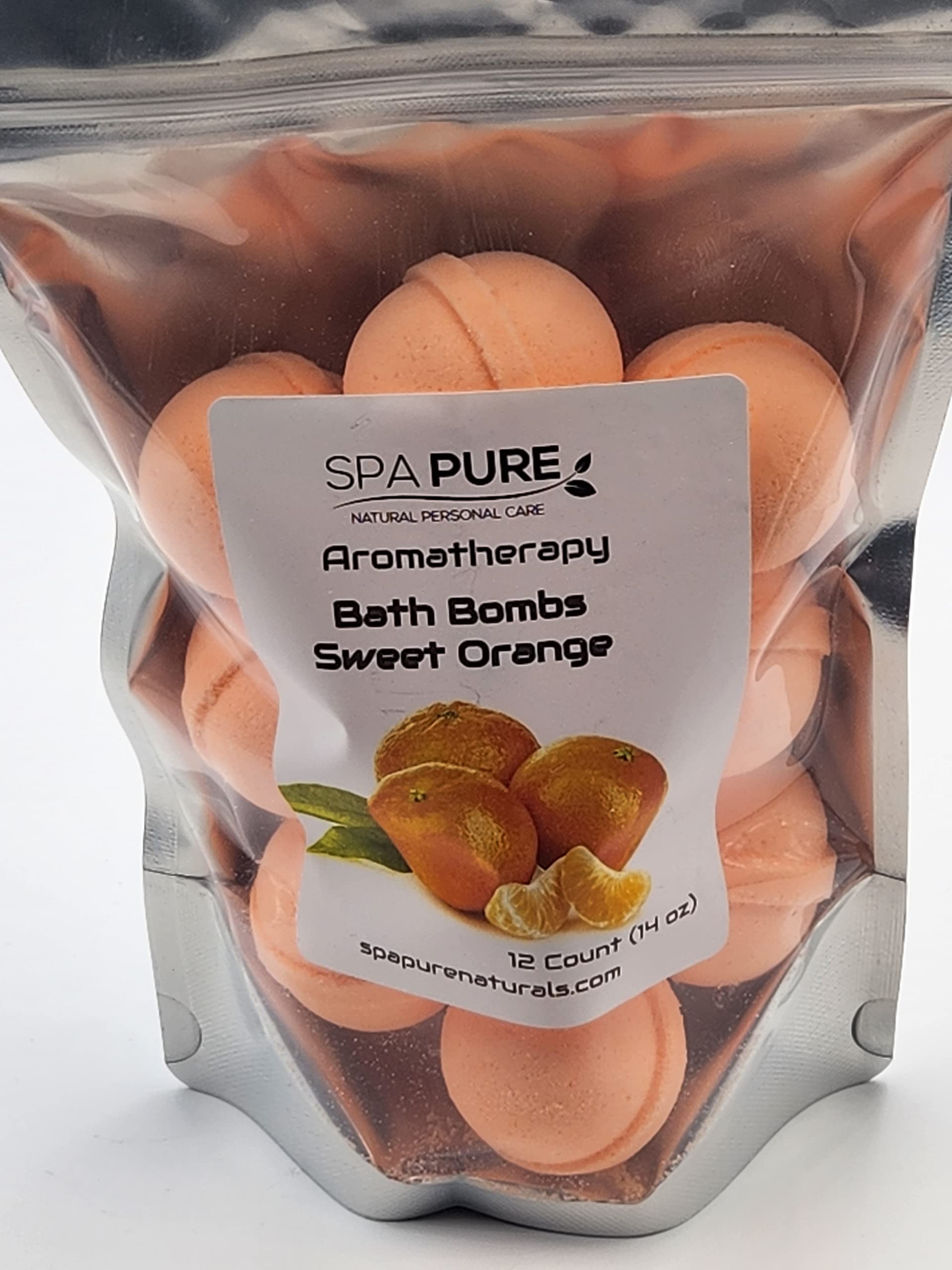 Essential Oil Bath Bombs - USA Made with Coconut Milk & Shea Butter - for a Luxurious at Home Spa Bath (12 Count) Pack of 1 (Sweet Orange)