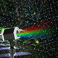 Christmas Laser Lights, Outdoor Garden Laser Lights Star Projector with Moving Firefly for Outdoor, Indoor, Christmas, Holiday (Red Green Blue)