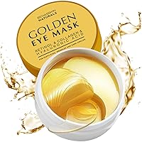Under Eye Patches Dark Circles Under Eye Masks for Puffiness - 24K Gold Eye Gel Pads Retinol Collagen Hyaluronic Acid Moisturizing & Reducing Wrinkles (30 Pairs) (Gold)