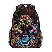 ALAZA Panther Leopard Animal Print Large Backpack for Kids Boys Girls Student Personalized Laptop iPad Tablet Travel School Bag with Multiple Pockets