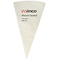 Winco Pastry Bag Cotton with Plastic Coating, 18-Inch,White
