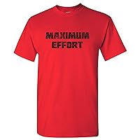 UGP Campus Apparel Maximum Effort - Superhero Fitness Exercise Gym Workout Athleisure T Shirt
